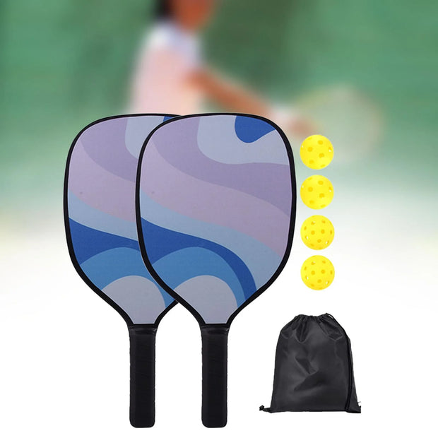 Pickleball Paddles Set, Includes 2 Paddles 4 Balls and 1 Bag Pickleball Rackets