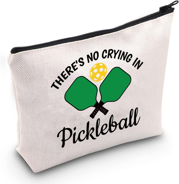 Pickleball Cosmetic Bag There’S No Crying in Pickleball/Always Pickleball Season Cosmetic Bag Pickleball Player Makeup Bag (CRY in Pickleball BAG)