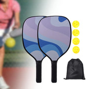 Pickleball Paddles Set, Includes 2 Paddles 4 Balls and 1 Bag Pickleball Rackets