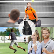 Sling Bag Sports Pickleball Bag Pickleball Backpack for Men Women Adjustable Tennis Bag for Pickleball Paddle with Fence Hook,Water Bottle Holder