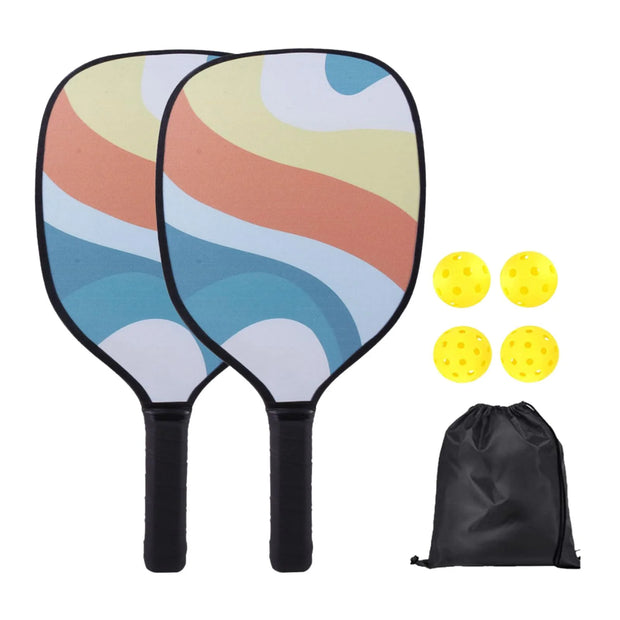 Pickleball Paddles Set, Includes 2 Paddles 4 Balls and 1 Bag Pickleball Rackets