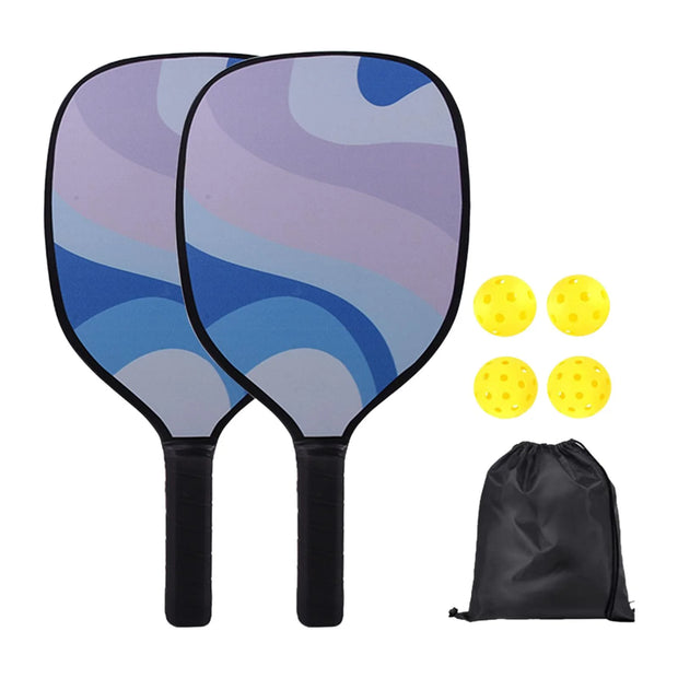 Pickleball Paddles Set, Includes 2 Paddles 4 Balls and 1 Bag Pickleball Rackets