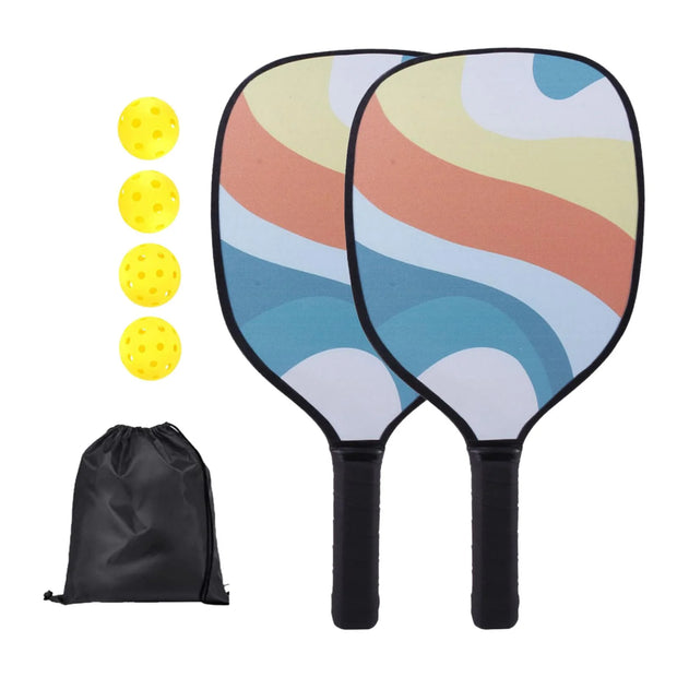 Pickleball Paddles Set, Includes 2 Paddles 4 Balls and 1 Bag Pickleball Rackets