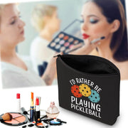 Pickleball Cosmetic Bag I'D Rather Be Playing Pickleball Cosmetic Bag Pickleball Player Makeup Bag Pickleball Lover Gift (Playing Pickleball BAG)