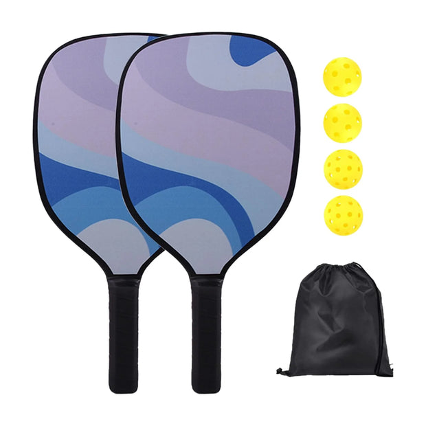 Pickleball Paddles Set, Includes 2 Paddles 4 Balls and 1 Bag Pickleball Rackets