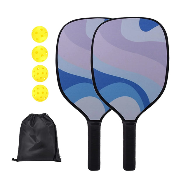 Pickleball Paddles Set, Includes 2 Paddles 4 Balls and 1 Bag Pickleball Rackets