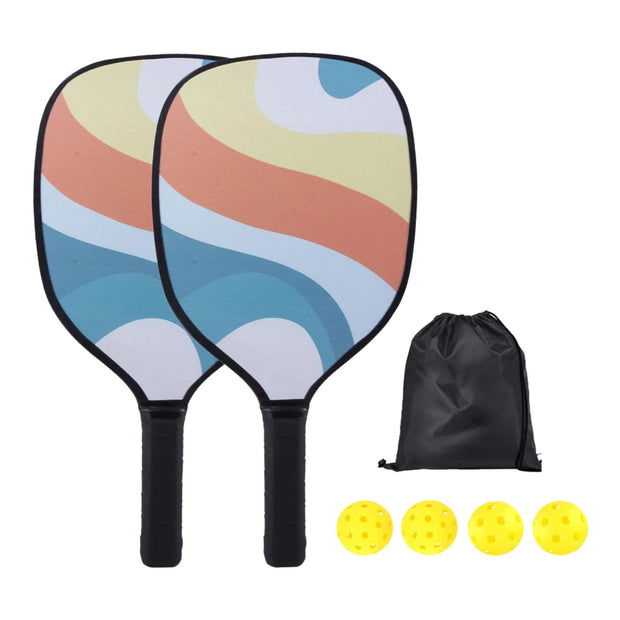 Pickleball Paddles Set, Includes 2 Paddles 4 Balls and 1 Bag Pickleball Rackets