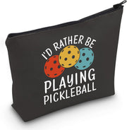 Pickleball Cosmetic Bag I'D Rather Be Playing Pickleball Cosmetic Bag Pickleball Player Makeup Bag Pickleball Lover Gift (Playing Pickleball BAG)