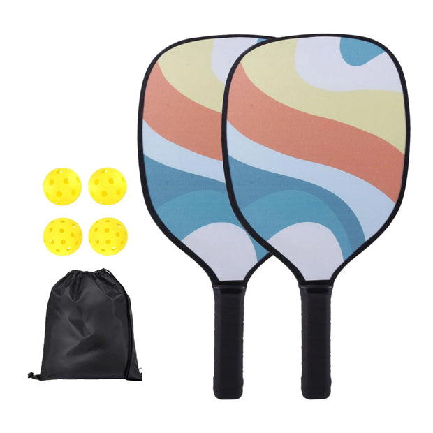 Pickleball Paddles Set, Includes 2 Paddles 4 Balls and 1 Bag Pickleball Rackets